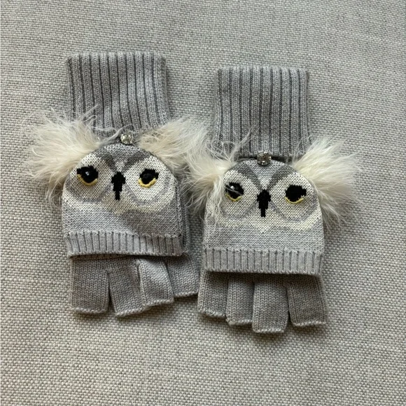 Fingerless-Mitten Kate Spade Owl Winter Gloves